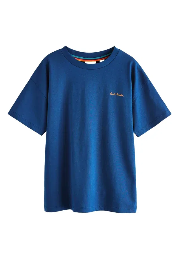 Футболка с принтом, хлопок, Regular fit-signature set 2 pack - print t-shirt, Paul Smith Junior, синий — фото 3