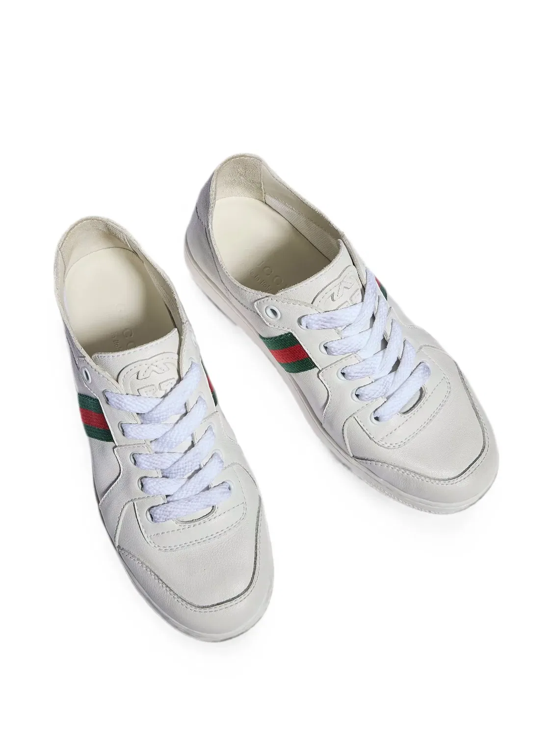 Кроссовки с отделкой Web и логотипом GG Cross Gucci Kids, белый — фото 4