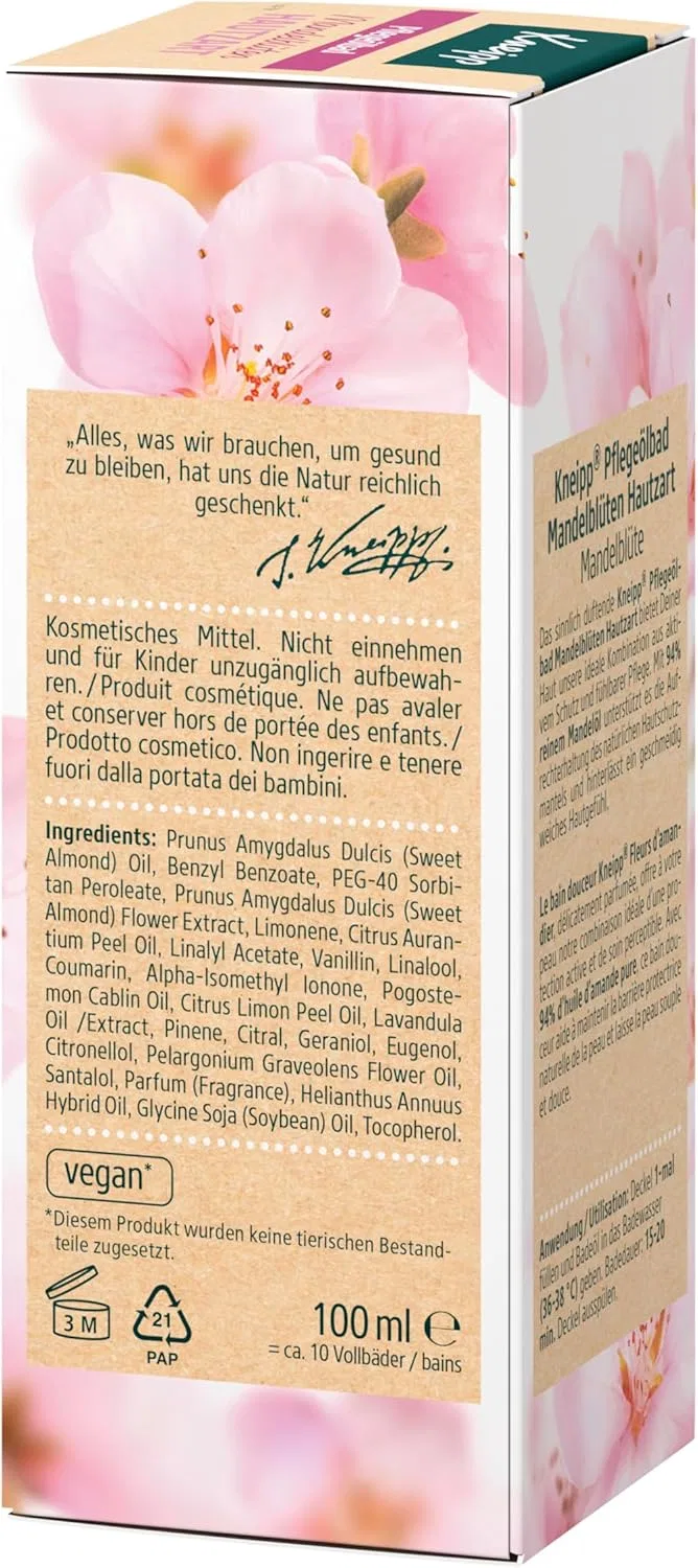 Масло для ванн, Миндальный цвет, Kneipp, 100 мл — фото 3