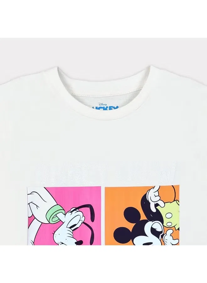 Футболка с коротким рукавом с принтом Mickey & Friends Disney, белый — фото 4