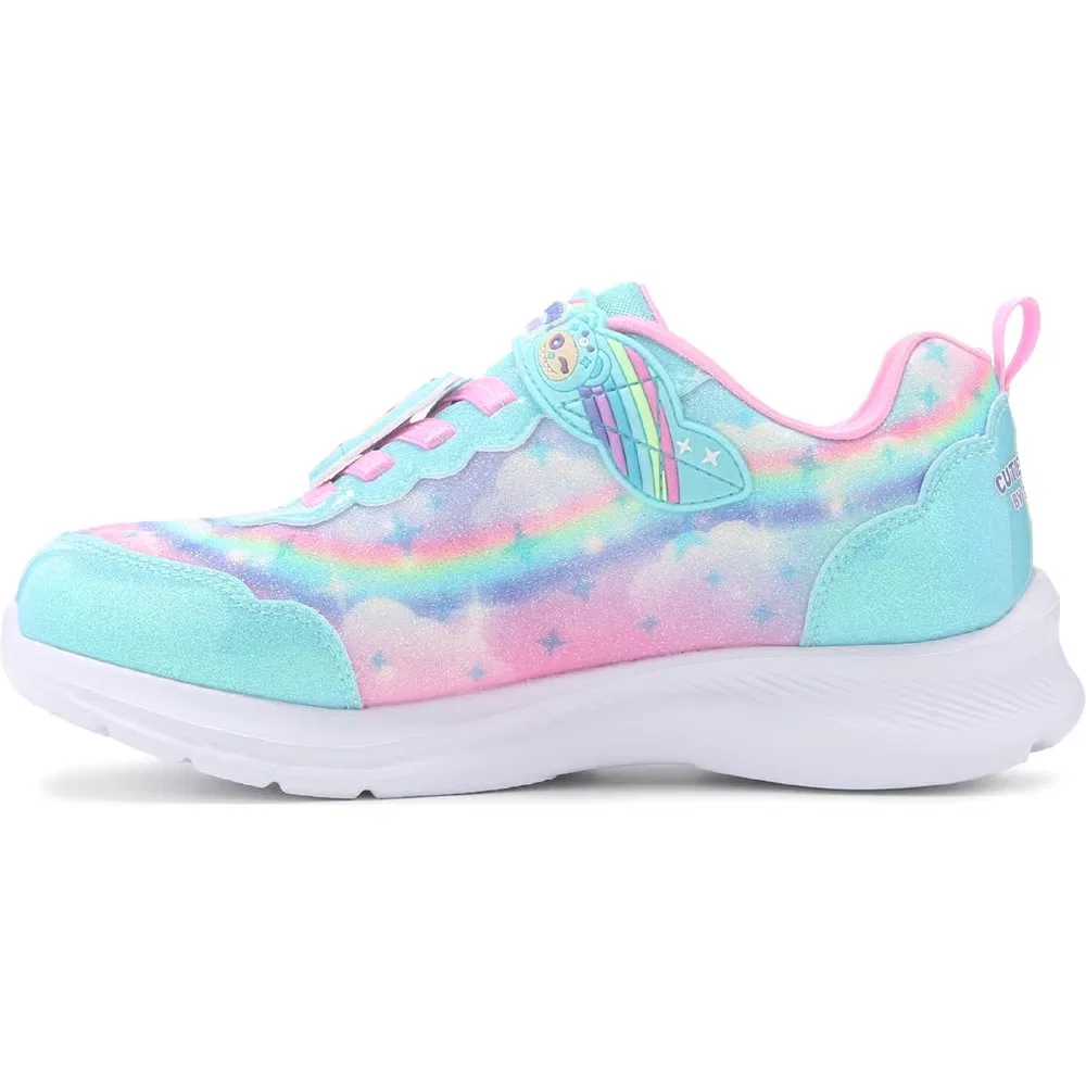 Детские яркие кроссовки Skechers, Turquoise Multi — фото 3