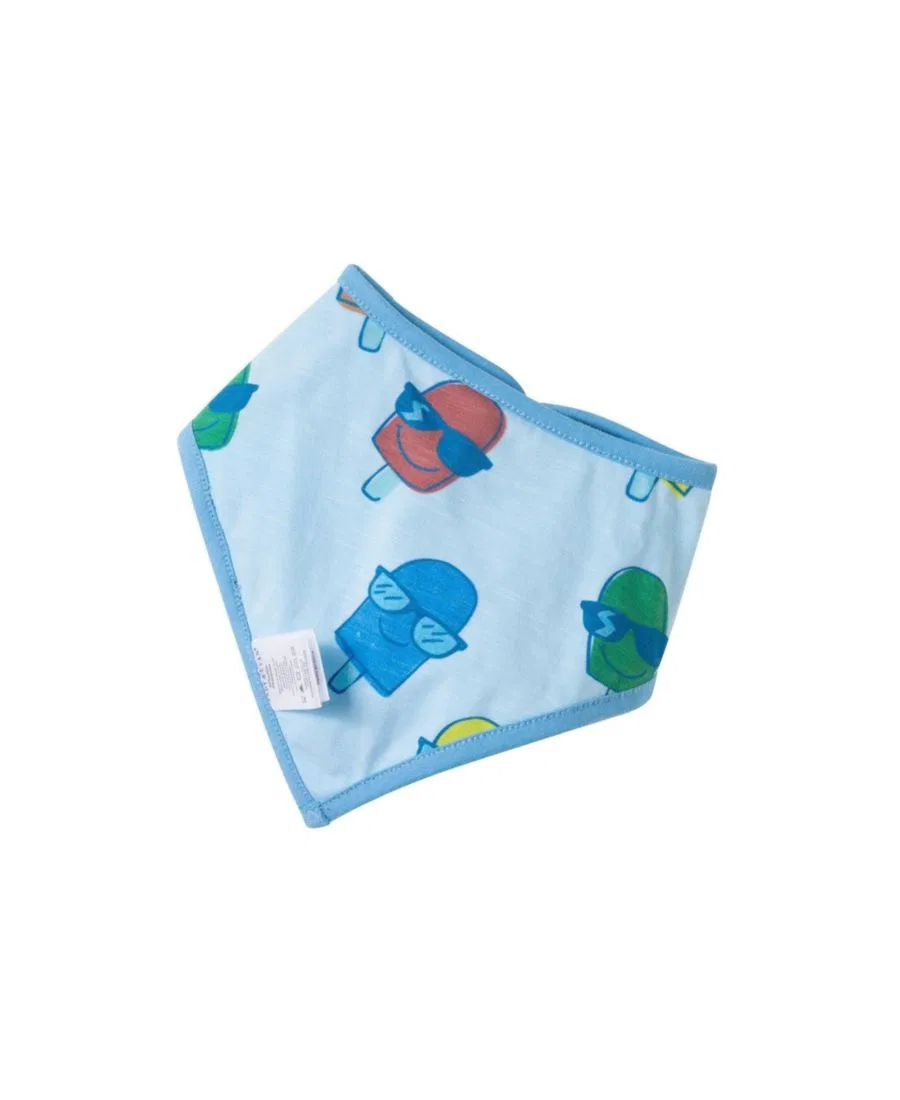 Комплект боди-комбинезон и слюнявчик Ice-Pops Henley Romper and Bib Set Andy & Evan, Blue — фото 3