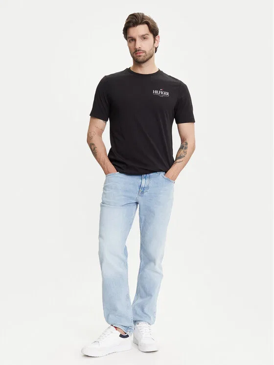 Футболка regular fit Stack Tommy Hilfiger, черный — фото 2