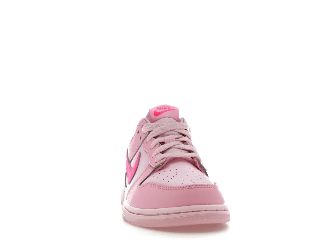 Детские кроссовки с перфорированным носком Nike Dunk Low Nike, Pink Pink — фото 2