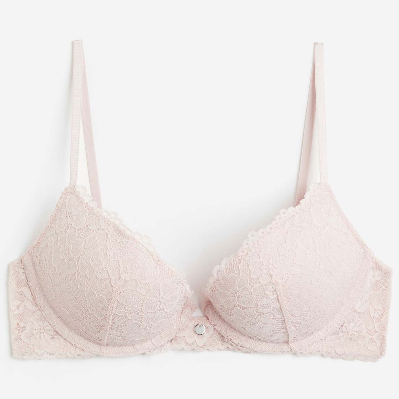 

Бюстгальтер H&M Lace Super Push-up, пудрово-розовый