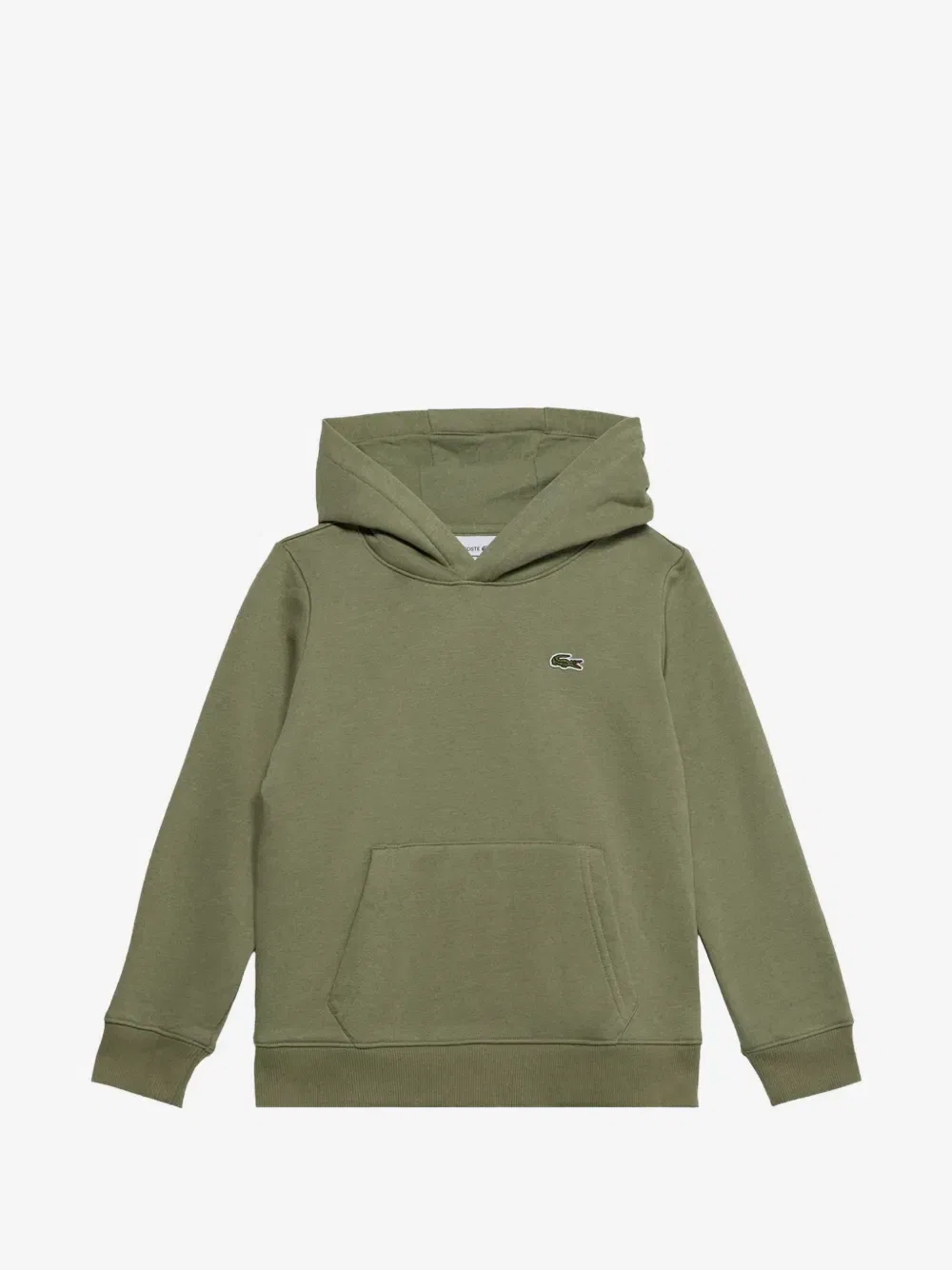 Худи с нашивкой-логотипом и карманом-кенгуру Lacoste Kids, зеленый