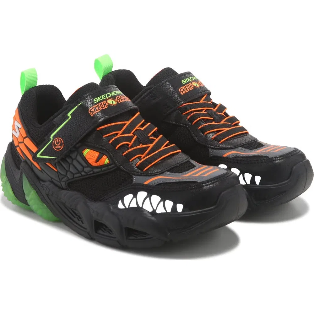 Детские кроссовки Skech-O-Saurus 3.0 со светящимися элементами Skechers, Black Lime