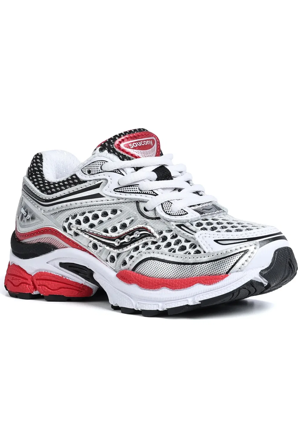 Детские кроссовки на шнуровке ProGrid Omni 9 Saucony, белый/красный