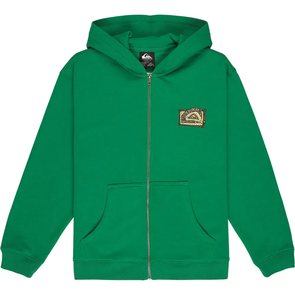 Худи на молнии Graphic Hero Quiksilver, зеленый