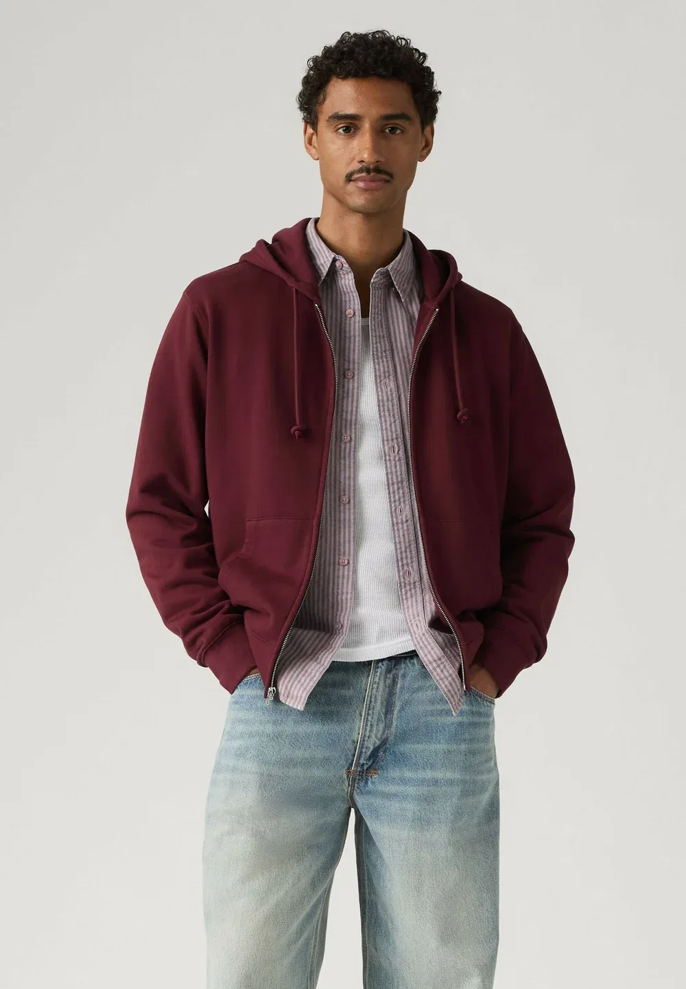 Толстовка на молнии Levi'S, Fog - Purples — фото 4