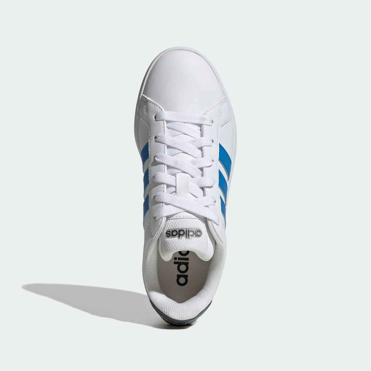 Детские кроссовки с закрытой пяткой Grand Court 3.0 Adidas, Weiss Blau Dunkelgrau — фото 2