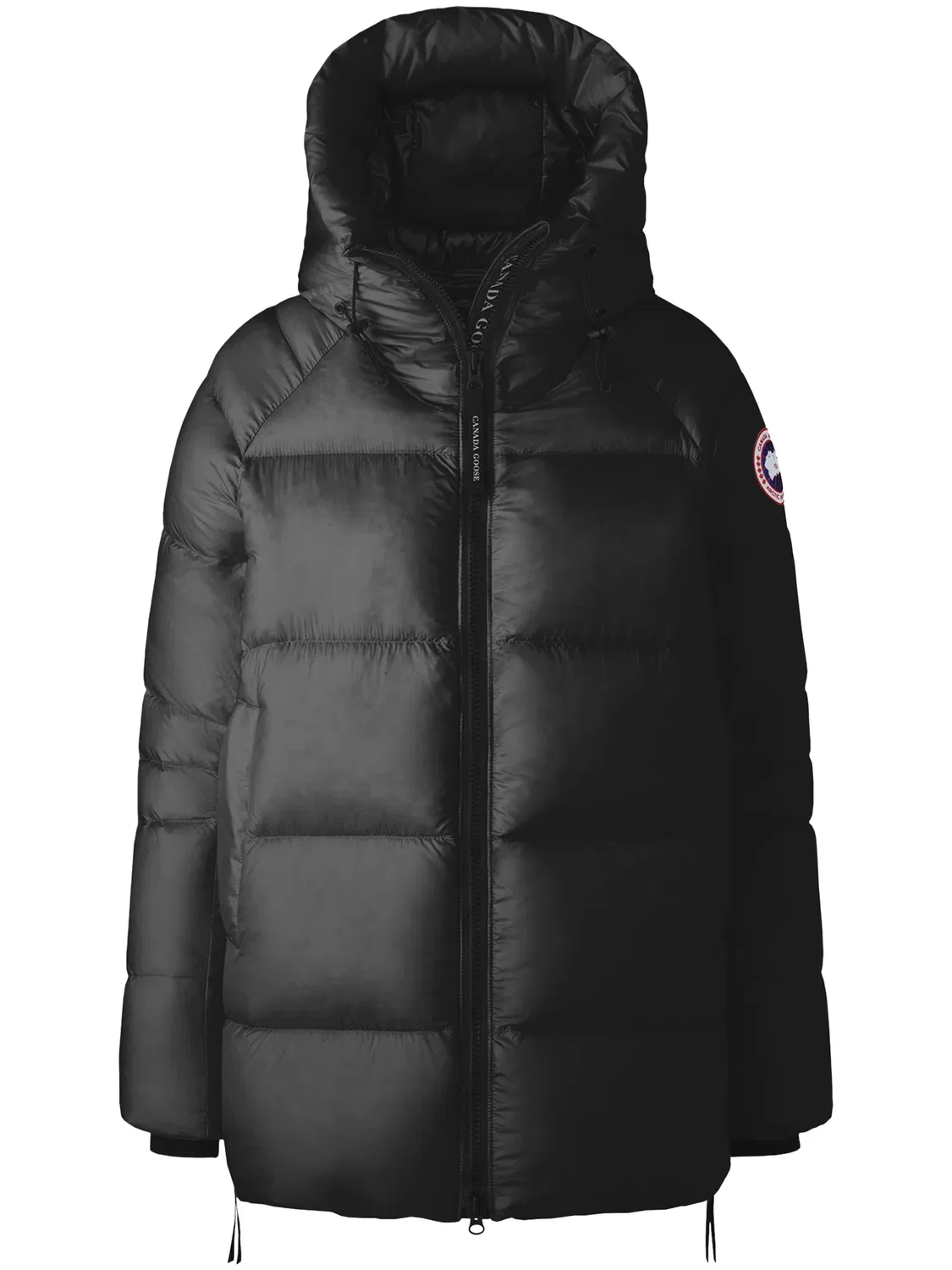 Женский пуховик стеганый с капюшоном Cypress Puffer Canada Goose, черный