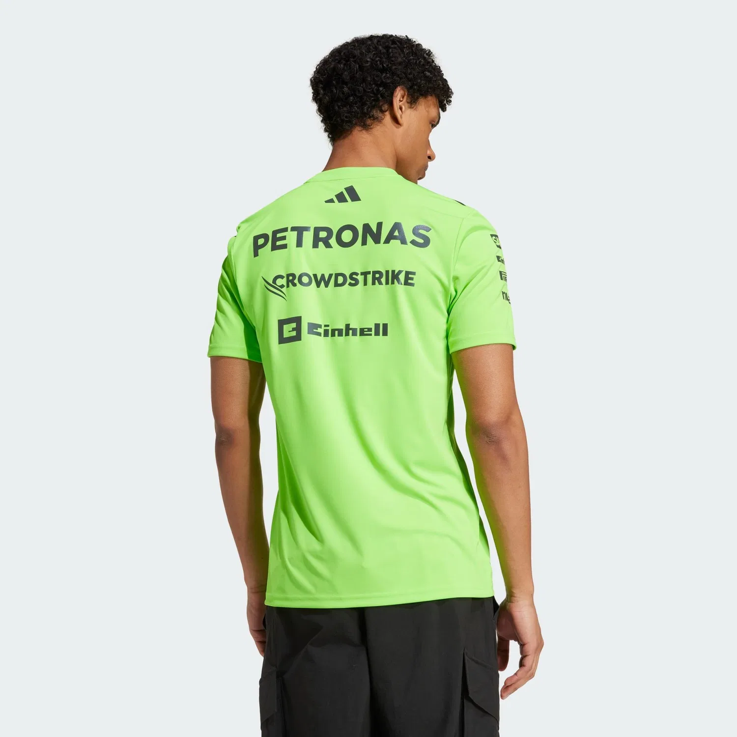 Мужская футболка с принтом MERCEDES - AMG PETRONAS FORMULA ONE TEAM SET-UP T-SHIRT Adidas, Grun Schwarz — фото 4