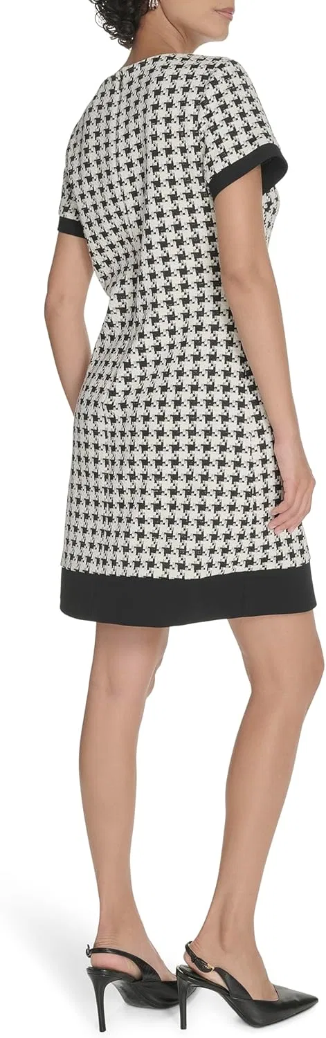 Женское платье-футляр с пиксельным рисунком Tommy Hilfiger, Black/Pearl — фото 4