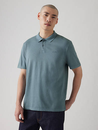 

Настоящая рубашка поло Levi's, цвет Garment Dye Steam Bl - Blue