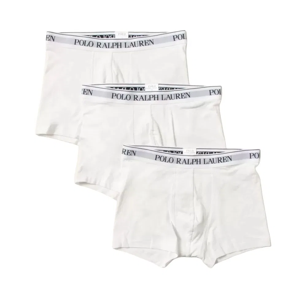 Мужские трусы-боксеры с логотипом, комплект из 3 штук, Polo Ralph Lauren, White