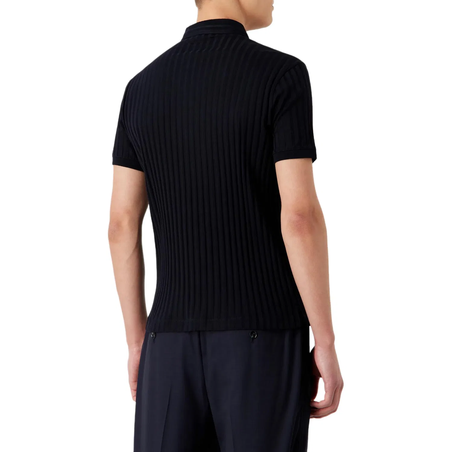 Поло-рубашка с воротником, прямая посадка Emporio Armani, Marine Blue — фото 4