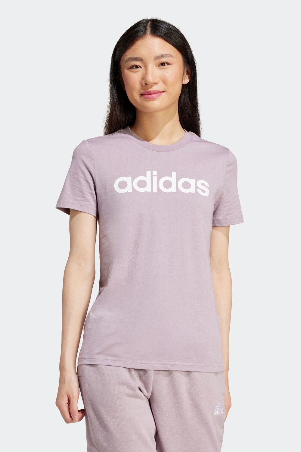 

Узкая футболка с логотипом Sportswear Essentials Adidas, розовый