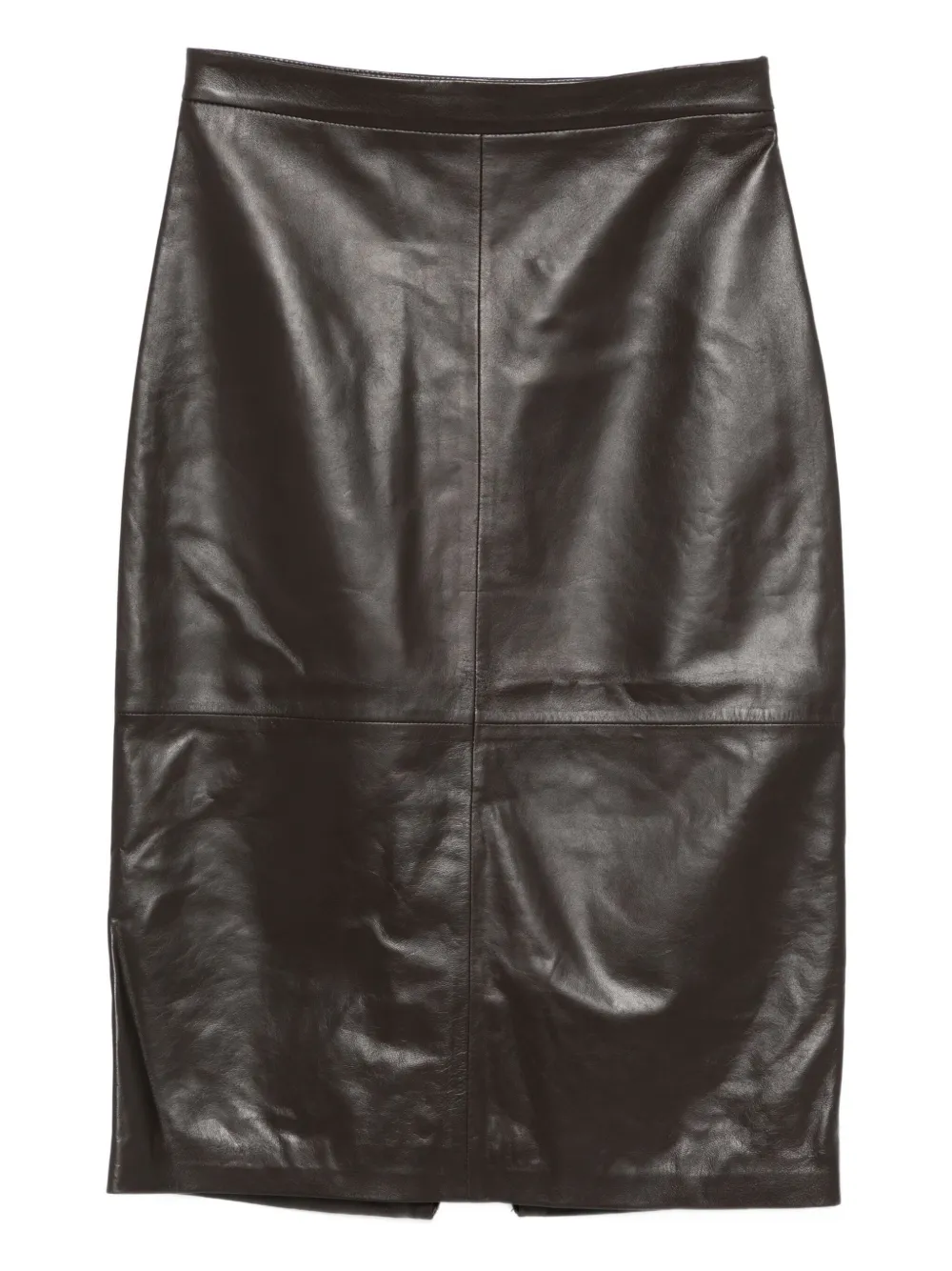 

Юбка из комбинированной кожи Antonelli, коричневый