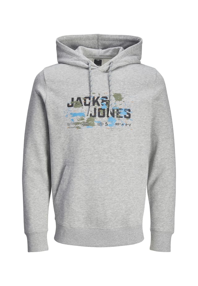 

Толстовка с капюшоном для активного отдыха Jack & Jones, серый