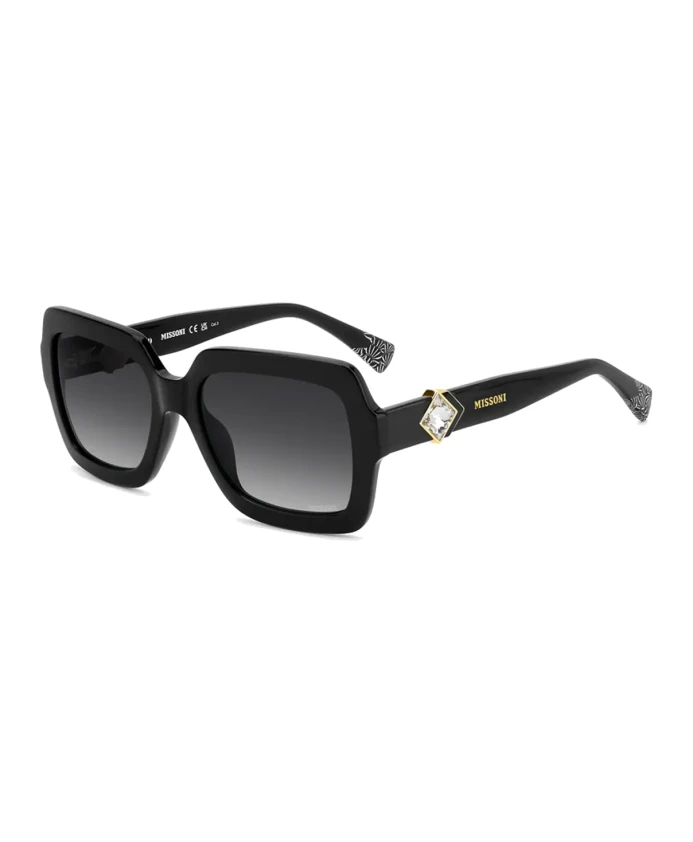 

Солнцезащитные очки, черная оправа, серые линзы Missoni, черный