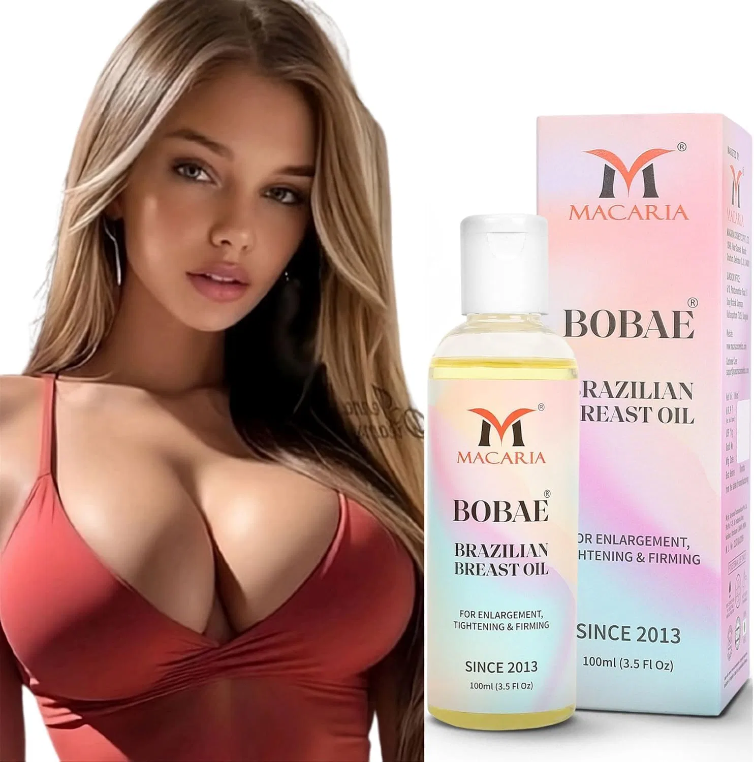 Масло для бюста Bobae Brazilian Bust Oil Big Size Macaria 100 мл