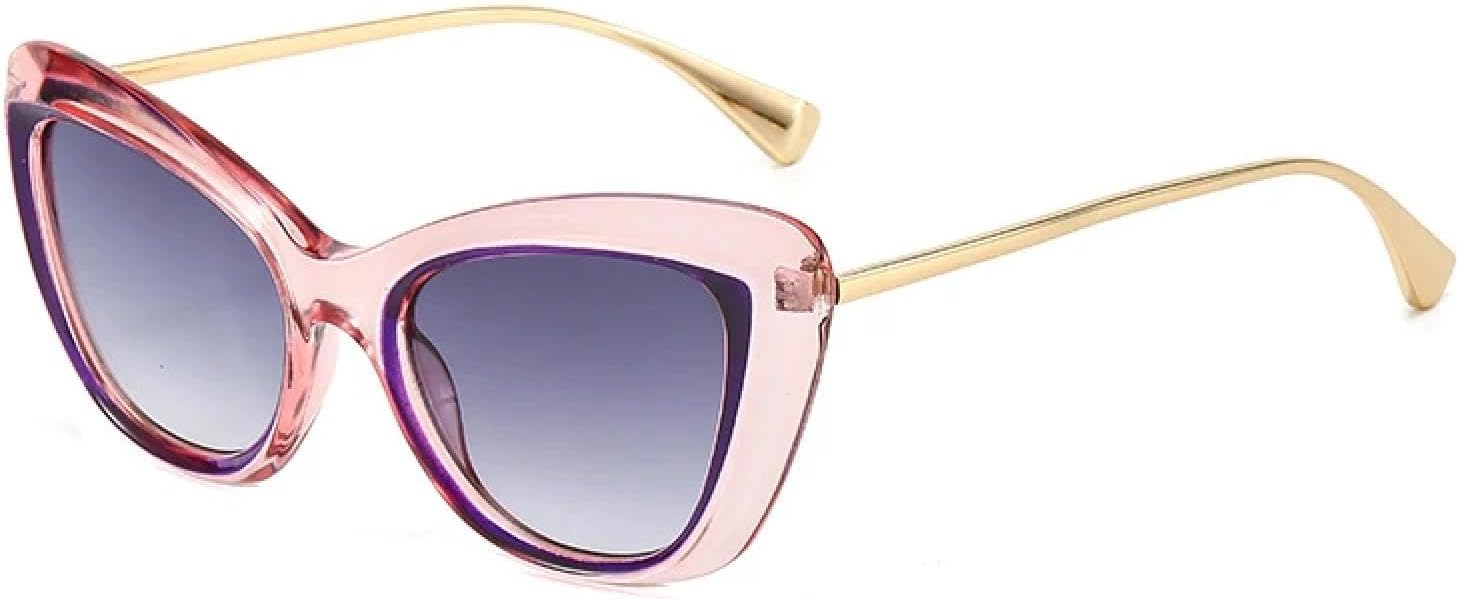 

Винтажные солнцезащитные очки «кошачий глаз» для женщин и мужчин, роскошные, металлические, модные, для активного отдыха и путешествий, с защитой от УФ-излучения UV400 TKKTLLT, Purple Gray