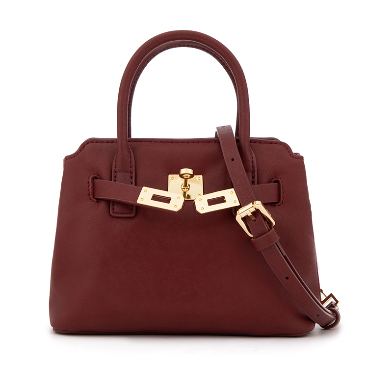 

ELLE Сумка женская малая из кожи Top Grain Cow черная/Ancora Red/Ebony Gray