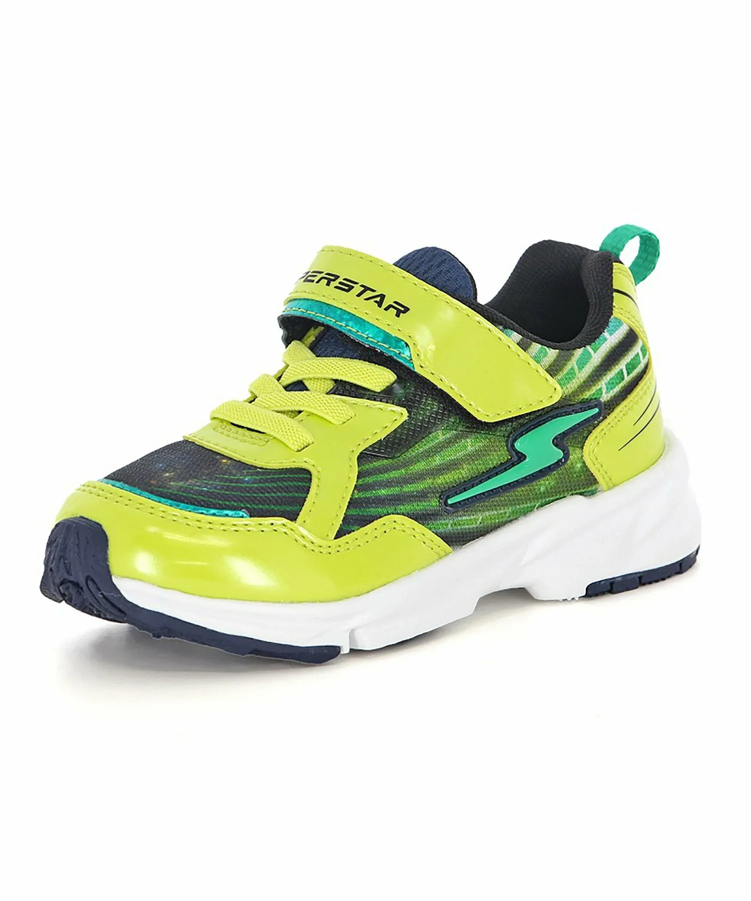 Детские кроссовки MoonStar SS K1241 Lime для мальчиков, широкая посадка. Superstar, lime