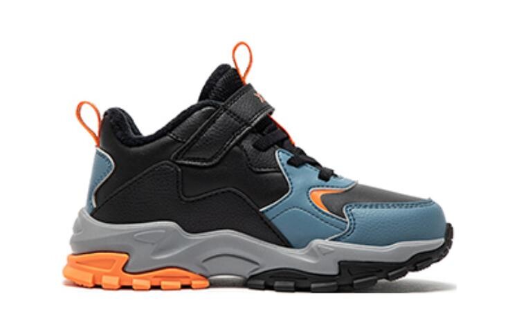 Кроссовки XTEP Kids Lifestyle Shoes PS Low-top Black/dark Blue/light Reddish Orange, черный/темно-синий/светло-красный/оранжевый — фото 3