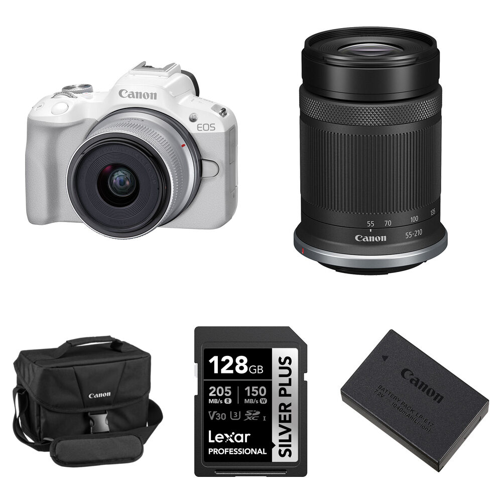 

Беззеркальная камера Canon EOS R50 Mirrorless Camera with 18-45mm & 55-210mm Lenses