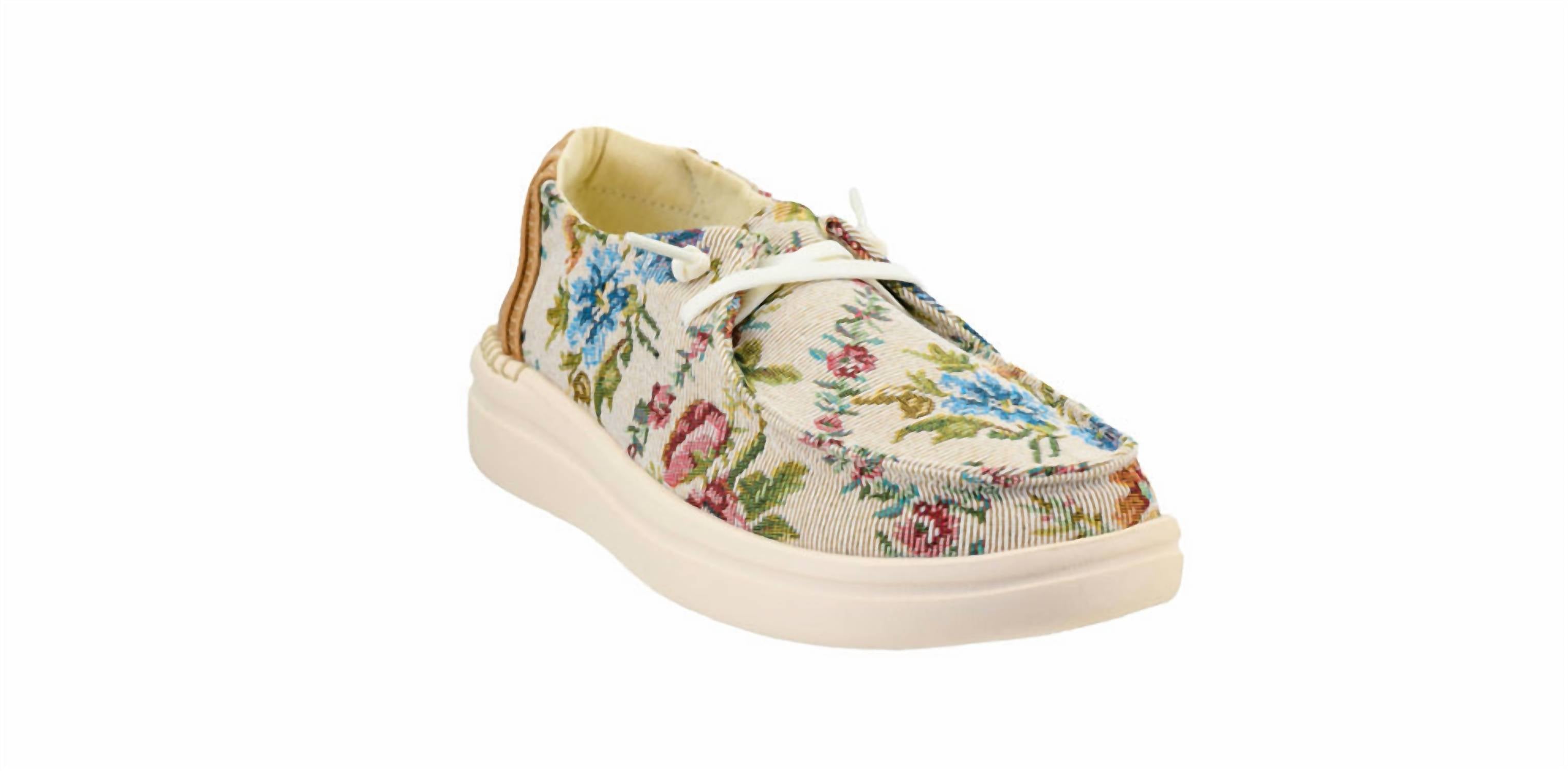 Женские лоферы Kayak 2 Slip-On из парчи песочного цвета Corkys Footwear, Sand Brocade — фото 3
