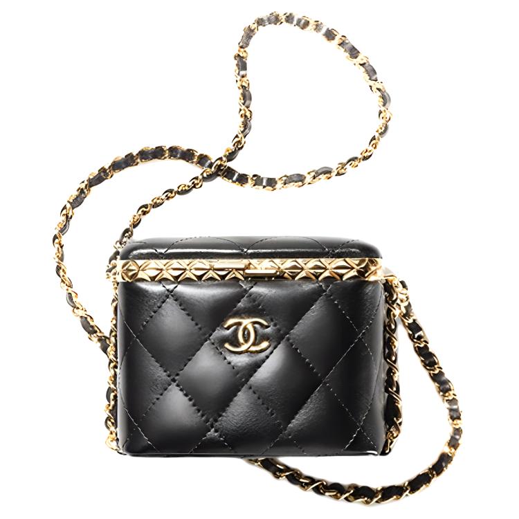 

CHANEL Сумка из овчины, женская, черные