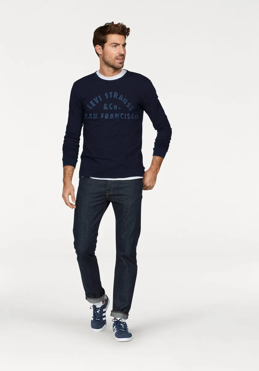 Прямые джинсы Levi's "501 LEVI'S ORIGINAL", с фирменной этикеткой, цвет Marlon — фото 4