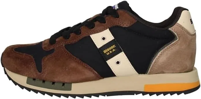 Кроссовки Blauer USA QUEENS01 Low Fashion Casual, Navy Brown Beige