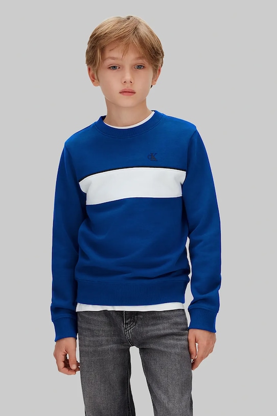 

Детская хлопковая толстовка Calvin Klein Jeans, синий