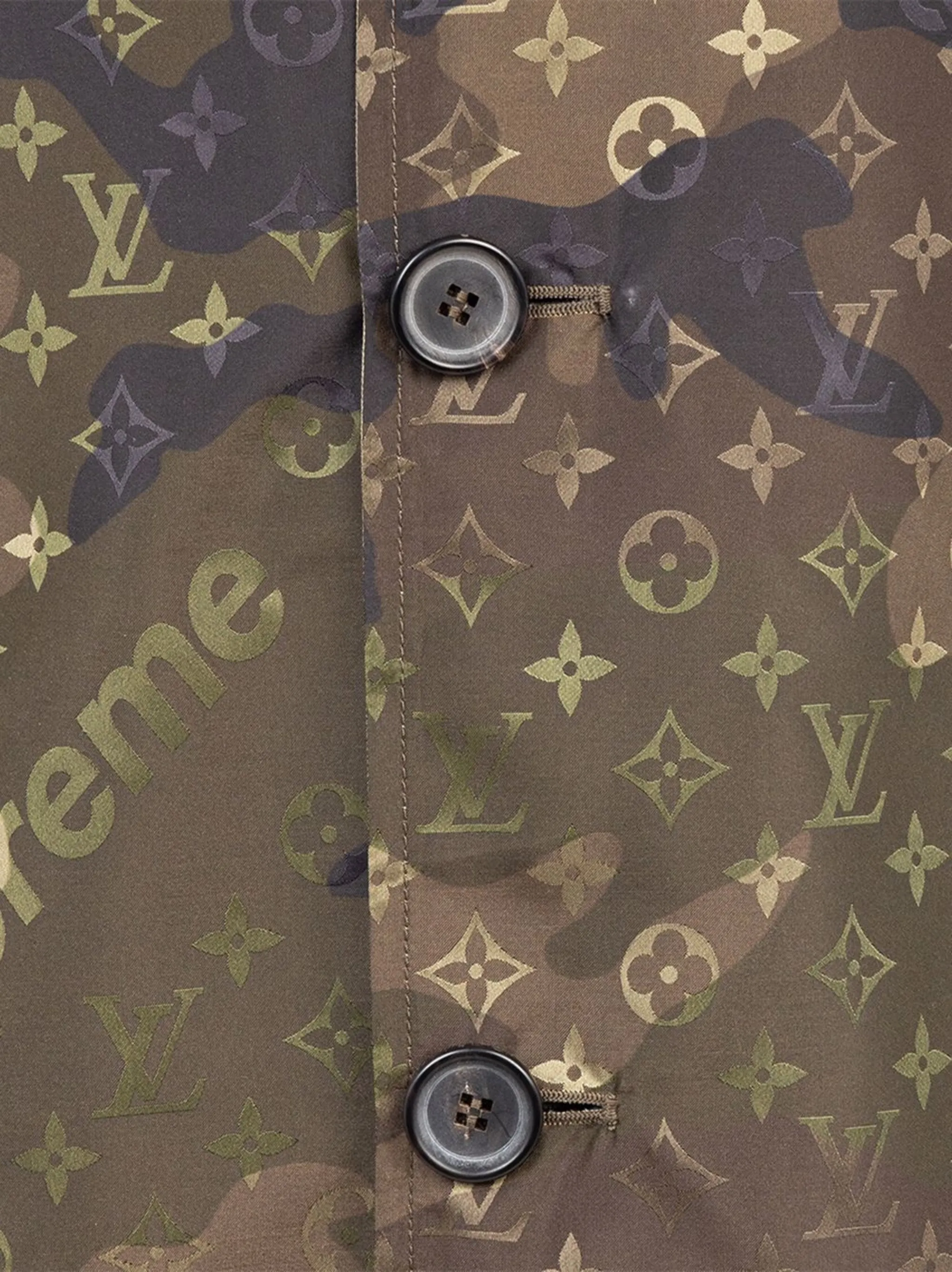 Двусторонний тренч из коллаборации с Louis Vuitton Supreme, коричневый — фото 3