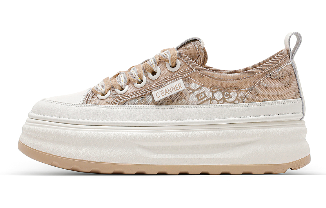 

Кроссовки C°BANNER Skateboarding Shoes Women's Low-top Beige, цвет Apricot