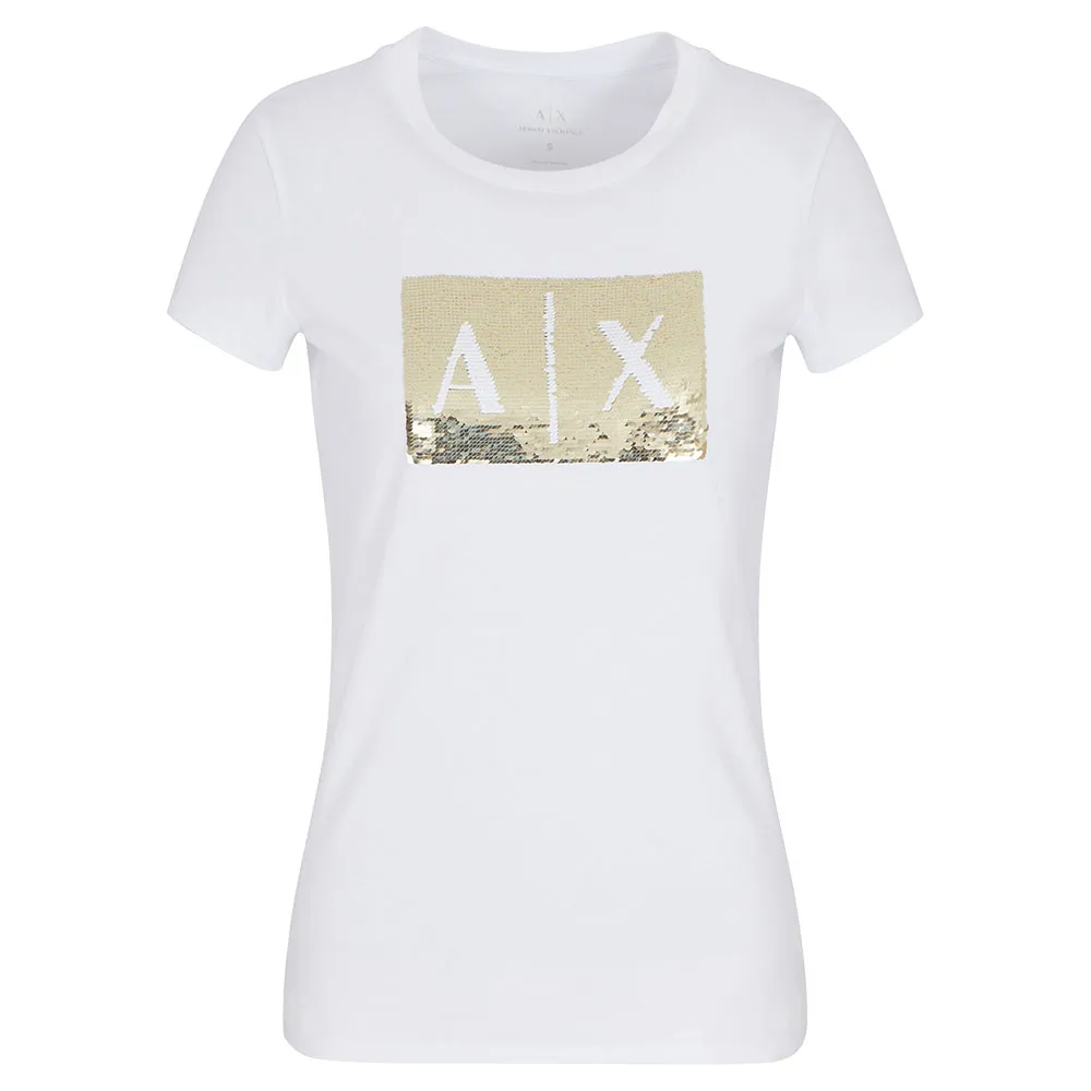 

Футболка с коротким рукавом Armani Exchange 8NYTDLY_J73ZM, белый
