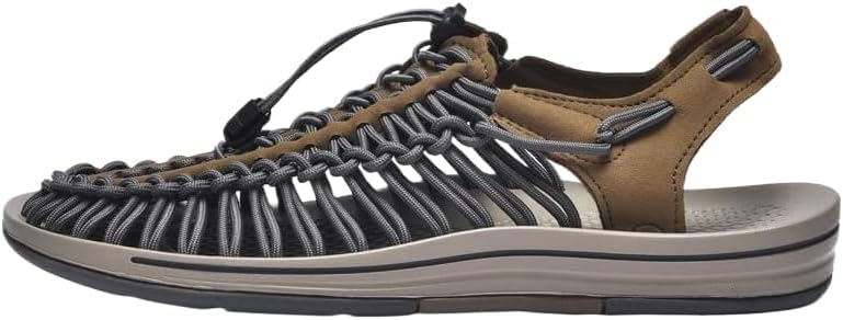 

Мужские сандалии HCHCTRY с обернутыми пальцами, дышащие плоские сандалии, летние пляжные сандалии на вынос, повседневные плетеные сандалии, мужские спортивные сандалии, хаки