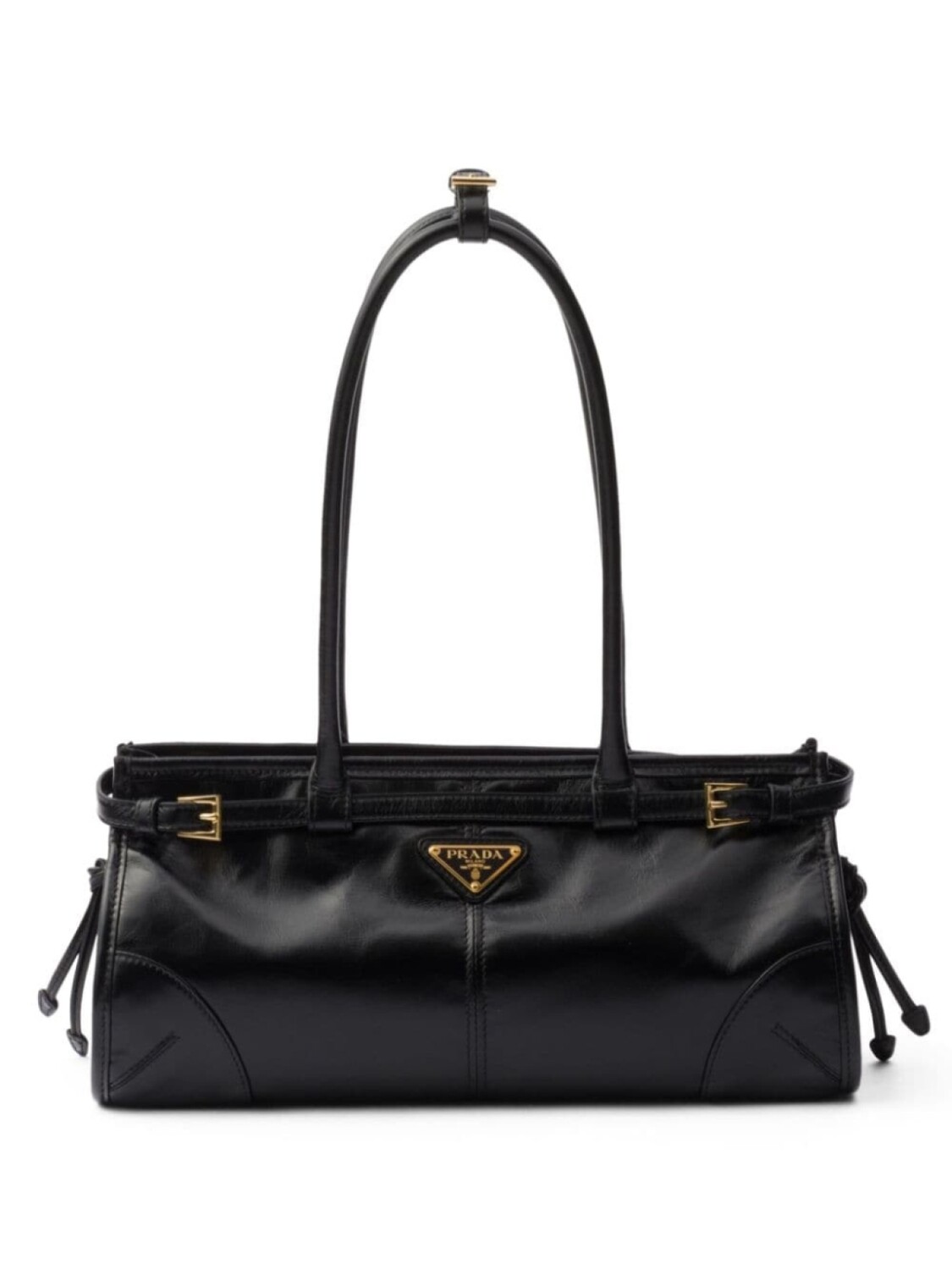 

Сумка-тоут Prada с логотипом, черный