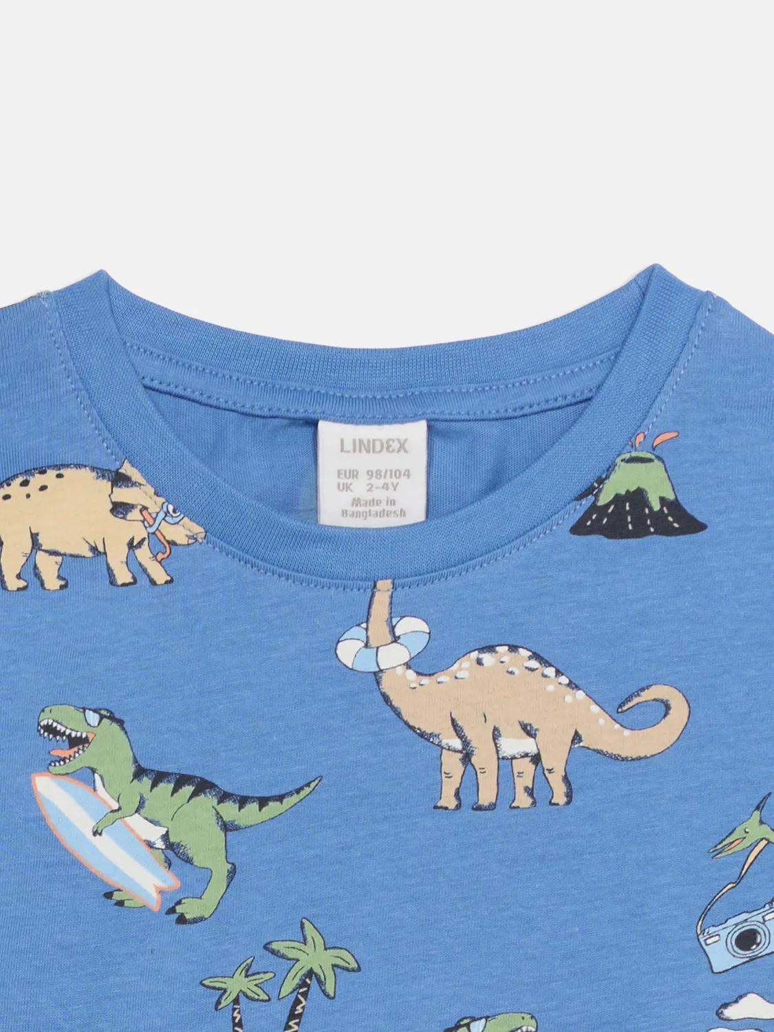 Футболка 'Dino' Lindex, Sky Blue/Light Blue — фото 4