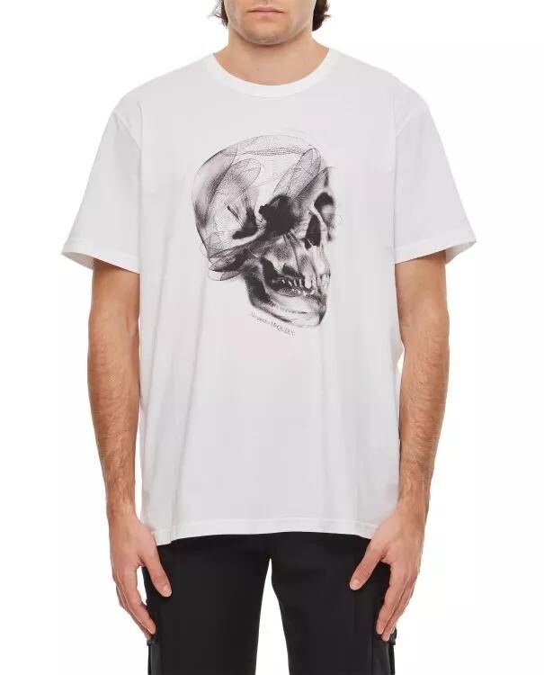 

Футболка с принтом черепа Alexander Mcqueen, белый