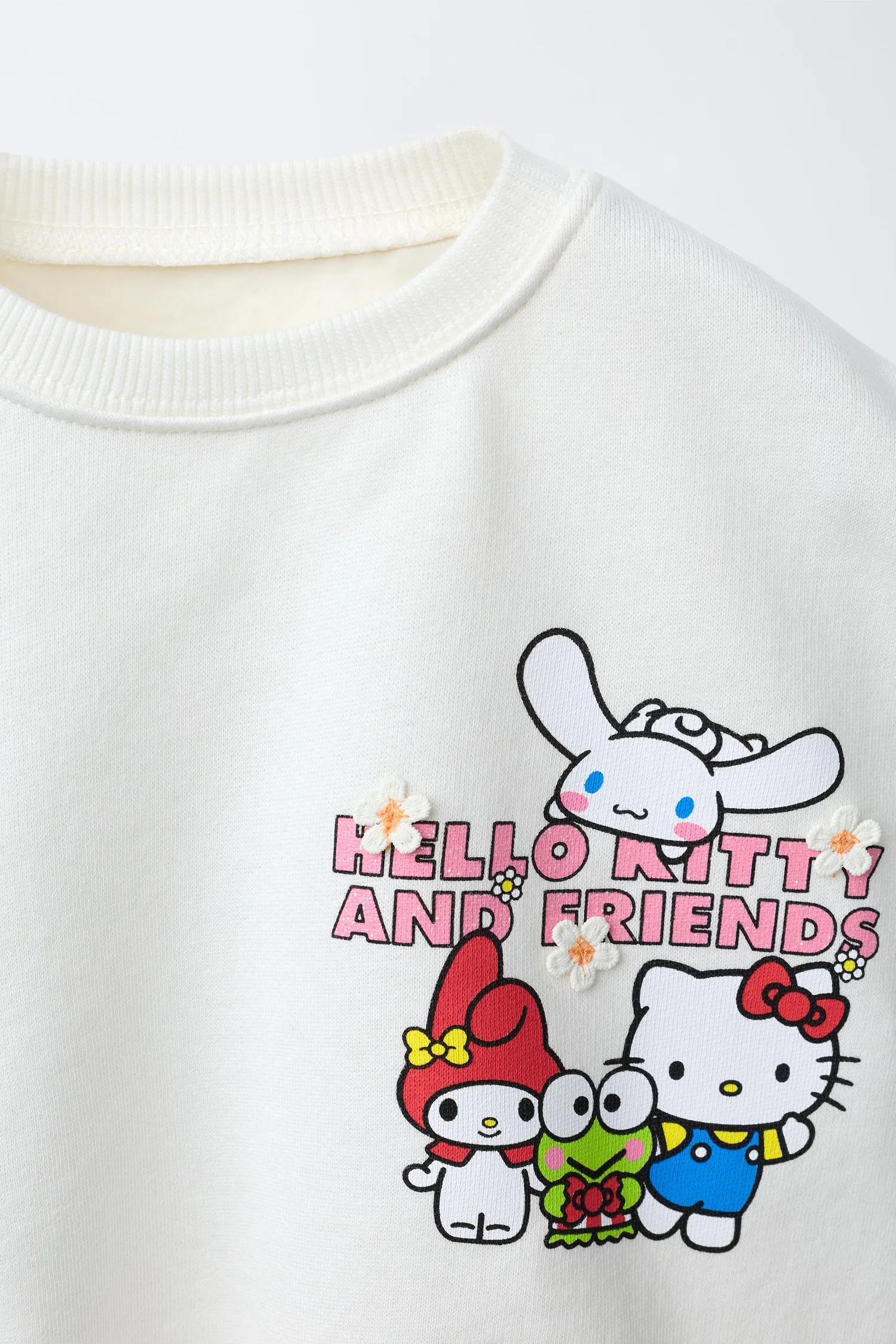 Рынок hello kitty and friends sanrio свитшот Zara, белый — фото 3