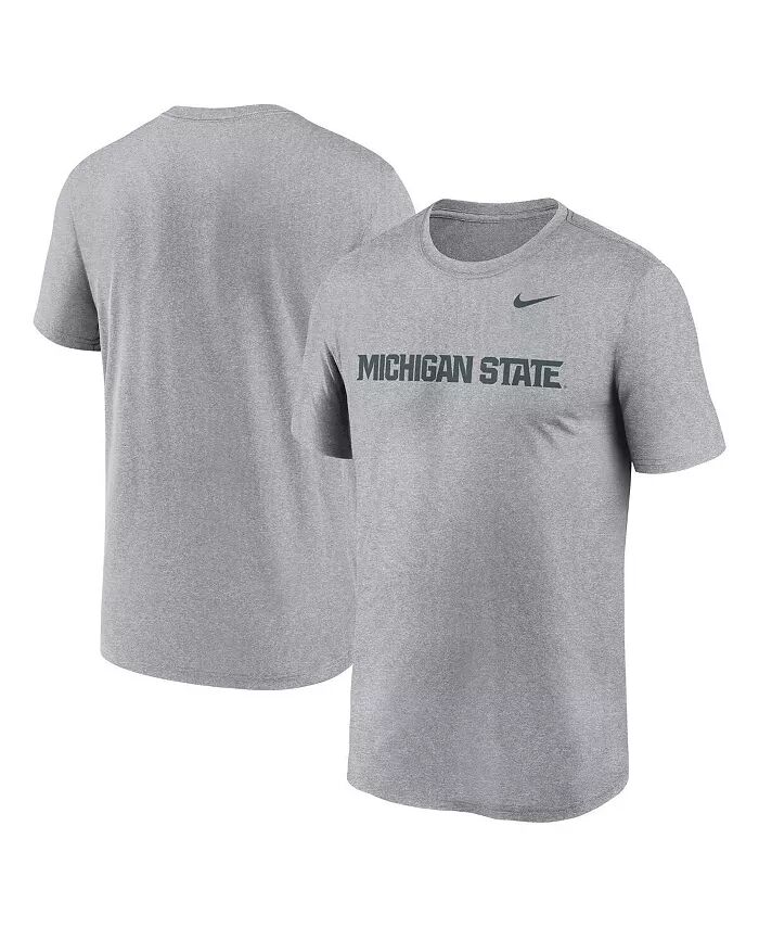 

Футболка мужская Heather Grey Michigan State Spartans Primetime Legend Wordmark Nike