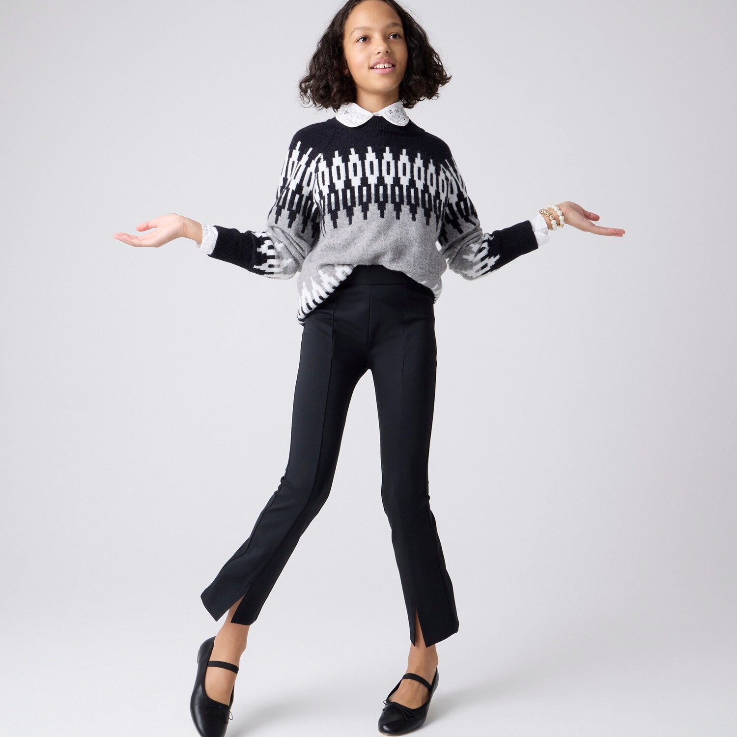 

Брюки-Клеш для девочек J.Crew, черный