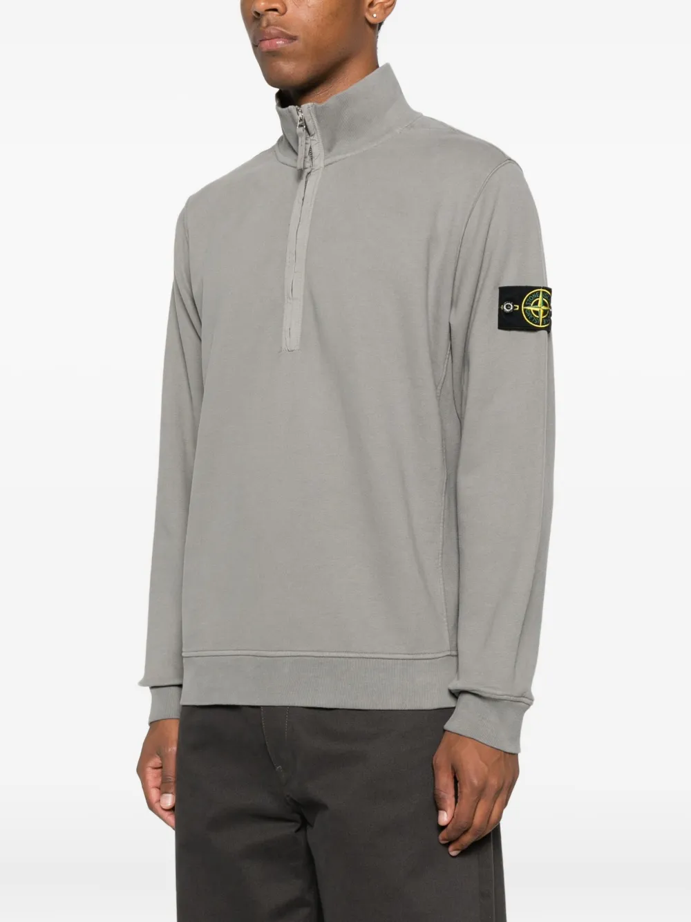 Флисовая толстовка Stone Island, серый — фото 3