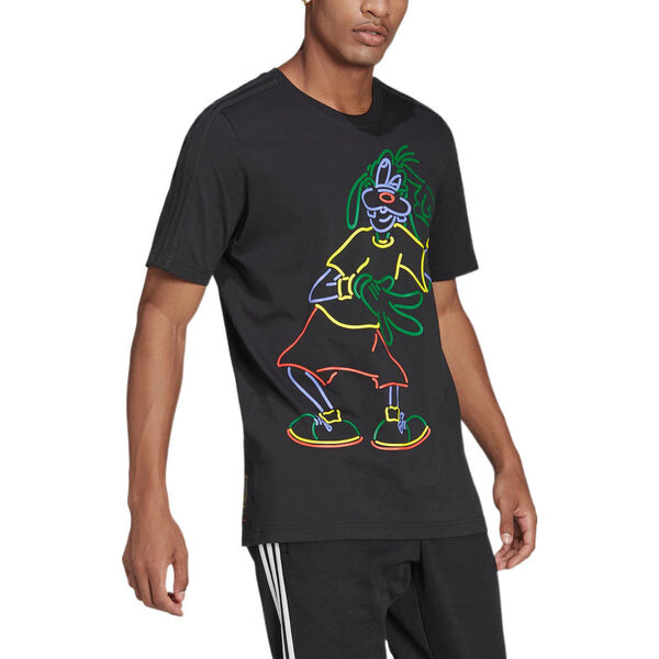 Футболка adidas originals x Disney Crossover Cartoon Printing Casual Breathable Sports Short Sleeve Black, черный — фото 4