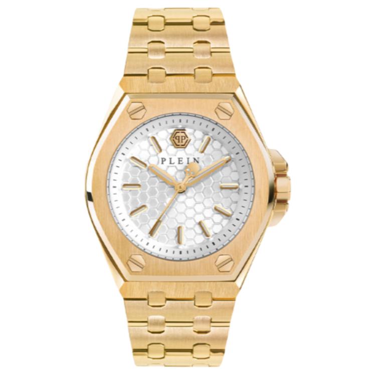 

PHILIPP PLEIN Часы Wrist Watch Quartz Movement Metal Strap 38mm White Dial Women's Watch, White Dial