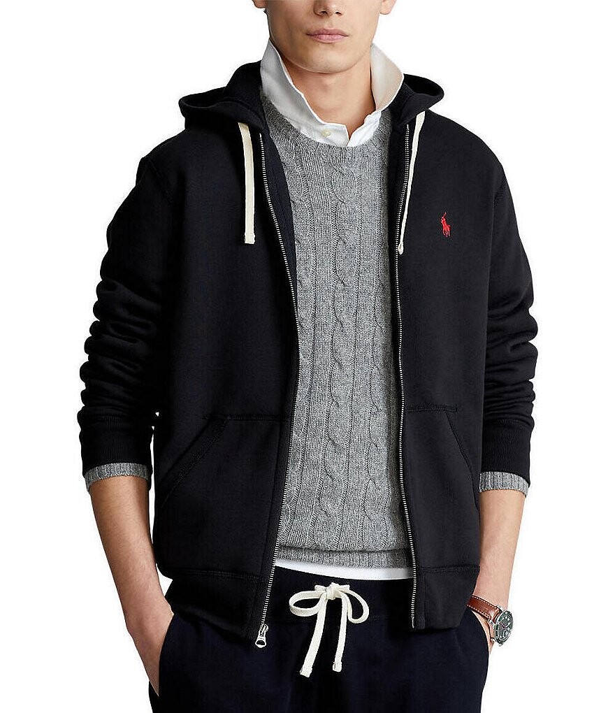 

Классическая однотонная флисовая толстовка Polo Ralph Lauren, черный